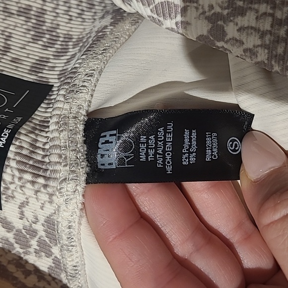 NWT BEACH RIOT SPORT SNAKE PRINT BIKE SHORTS ribbed - Picture 10 of 10